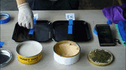 同一時(shí)間使用蜜蠟250的模具在差不多2秒后就掉落在桌面上，但使用常規(guī)蠟的模具還是牢牢地穩(wěn)固貼在模具上，附著力十分強(qiáng)，由此可見(jiàn)使用蜜蠟250的脫膜效果更勝一籌。